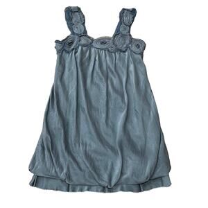 BCBGMaxAzria Silk Satin Mini Dress 3D Embroidered Floral Size S
